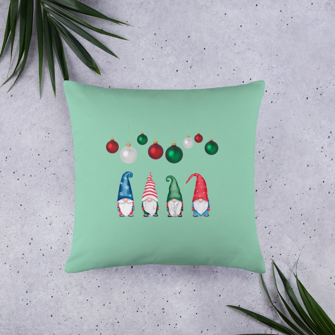 Christmas Gnome Throw Pillow With Zipper and Insert Included Etsy