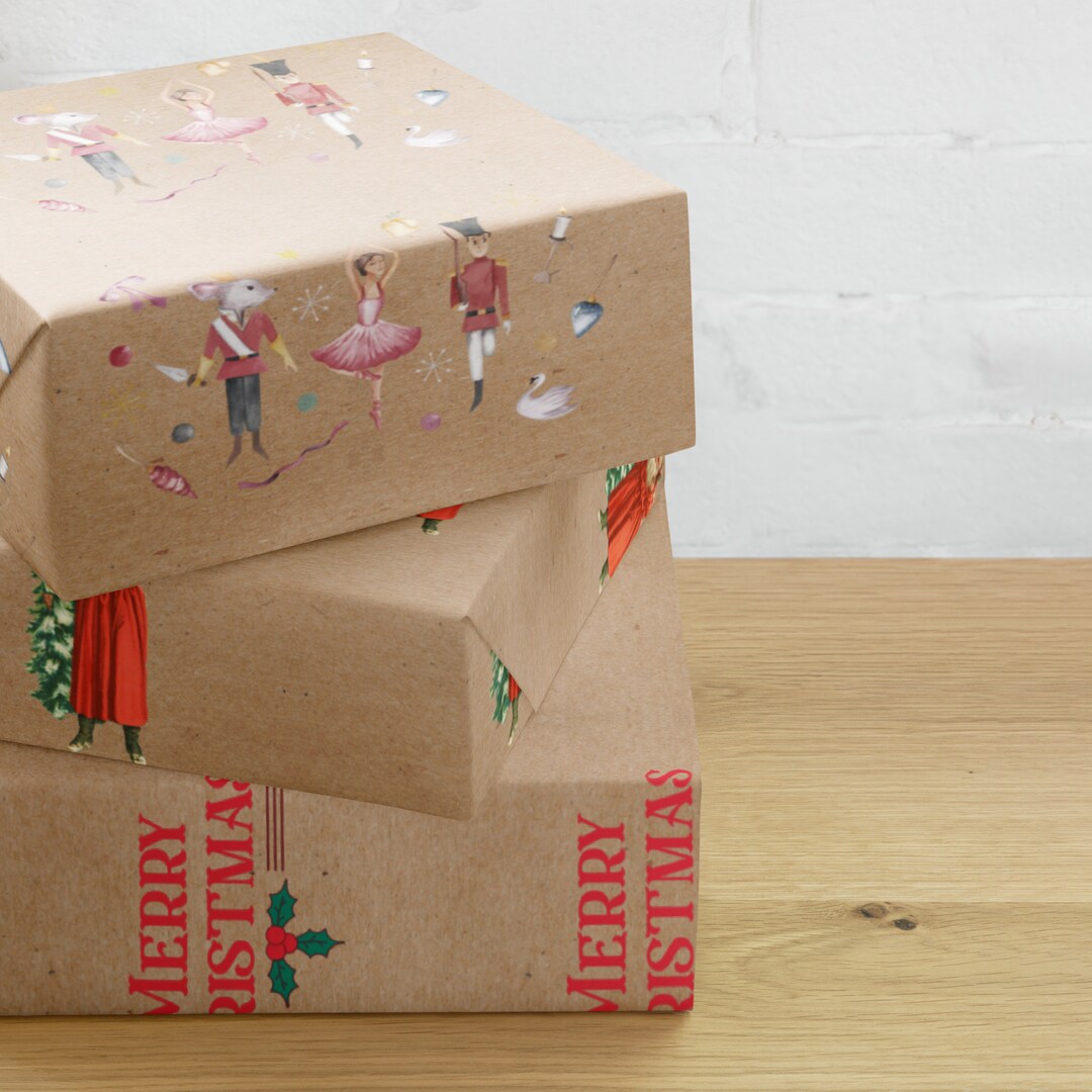 Nutcracker Wrapping Paper Sheets Etsy