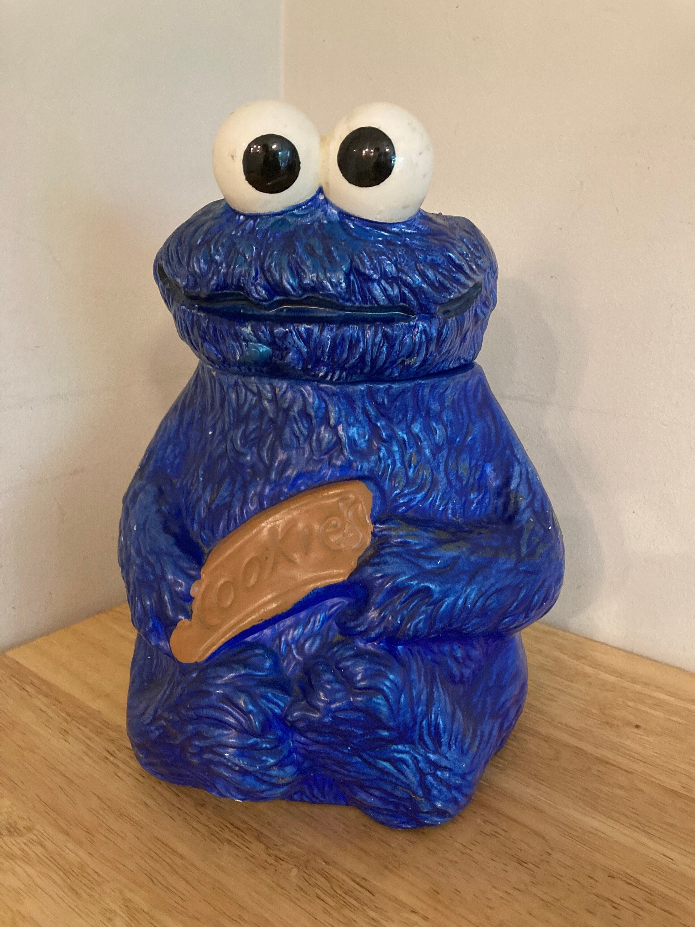 カーミット セサミストリート　ビンテージ　クッキージャー Vintage Cookie Monster Cookie Jar Ceramic #970 Sesame Street