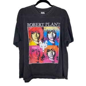 Vintage Robert Plant Shirt 1990 Concert Shirt Led Zeppelin
