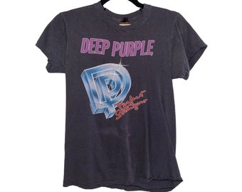 Vintage Deep Purple Shirt 1980er Jahre Perfect Strangers Tour Gruppenfoto