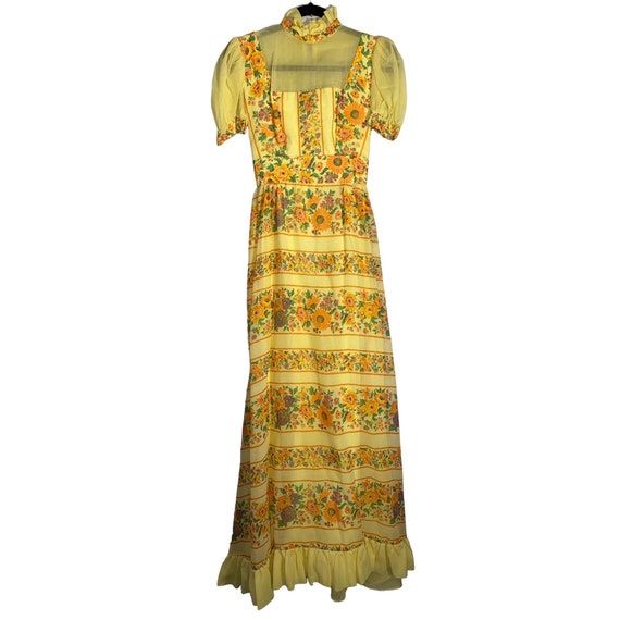 Vintage 1950s Hostess Maxi Dress - image 1