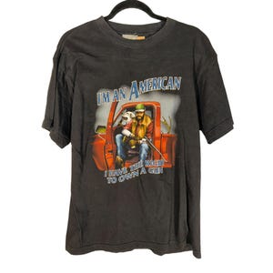 Vintage American Thunder-shirt Hunter Outdoorsman 2nd Amendment Gun