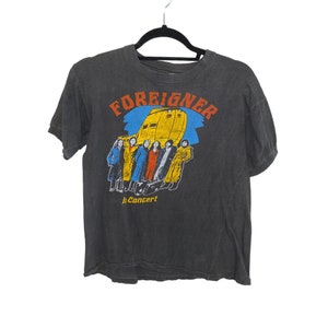 Vintage Foreigner Shirt 1980s Group Photo