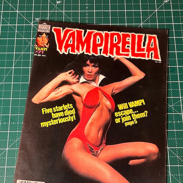 1978 Vampirella #71 Vintage Horror Magazine A Warren Magazine Publication Iconic 70s Vtg. Halloween Magazine Vampy Vamp Rare Mag