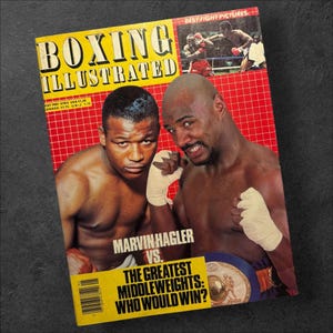 1983 Boxing Illustrated Marvelous Marvin Hagler Sugar Ray Robinson Vintage Boxing Magazine 1980s Retro Fighting Hearns Spinks Duran