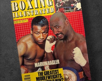 1983 Boxing Illustrated Marvelous Marvin Hagler Sugar Ray Robinson Vintage Boxing Magazine 1980s Retro Fighting Hearns Spinks Duran