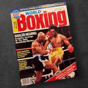 1985 World Boxing Magazing Marvelous Marvin Hagler vs Thomas The Hitman Hearns Michael Spinks Vintage Fighting VF