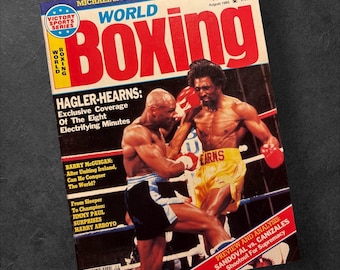 1985 World Boxing Magazing Marvelous Marvin Hagler vs Thomas The Hitman Hearns Michael Spinks Vintage Fighting VF