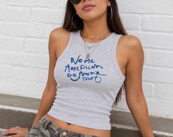 Karol G no me arrepiento de sentir tanto, Racer  back top, matadora, Karol g merch,  Karol g fans, new Karol g 2026