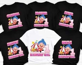 Camisetas familiares de cumpleaños de Plim Plim, camisetas de algodón con temática de circo