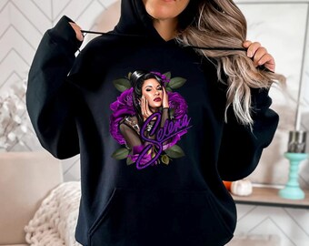 Selena Quintanilla Sudadera con capucha unisex, Como La Flor, Selena Q