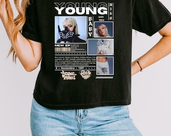Top holgado Young Miko, camiseta estampada Baby Miko, productos para fans de la música