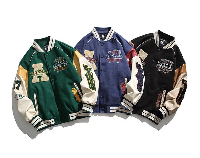 Embroidered Letterman Varsity Jacket Gift for Friend Letterman Jacket
