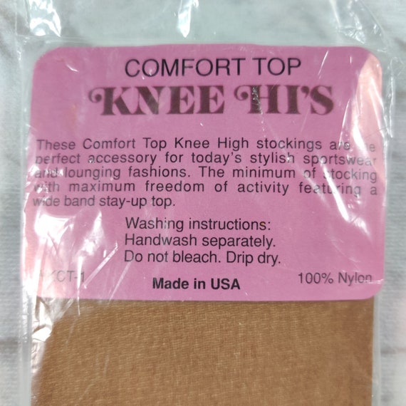 Vintage Comfort Top Knee Hi's Highs Stockings Hos… - image 3