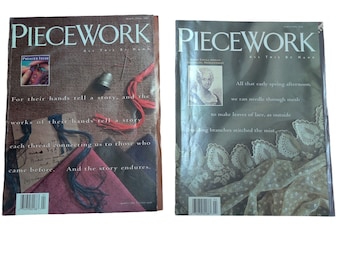 Vintage Piecework All This By Hand Magazine Crochet Needlework Lot 2 1993 1994