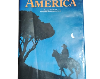 Un día en la vida de Estados Unidos Tapa dura 1986 Primera edición Libro de fotografías vintage Años 80