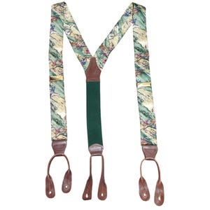 vintage Bretelles boutonnées à imprimé chasse équestre Polo Ralph Lauren