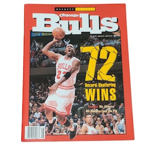 Beckett Tribute Chicago Bulls 72 Wins Michael Jordan 1996 NBA Magazine Vintage