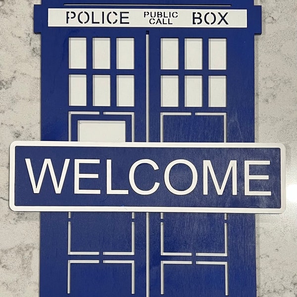 Dr Who Tardis Sign