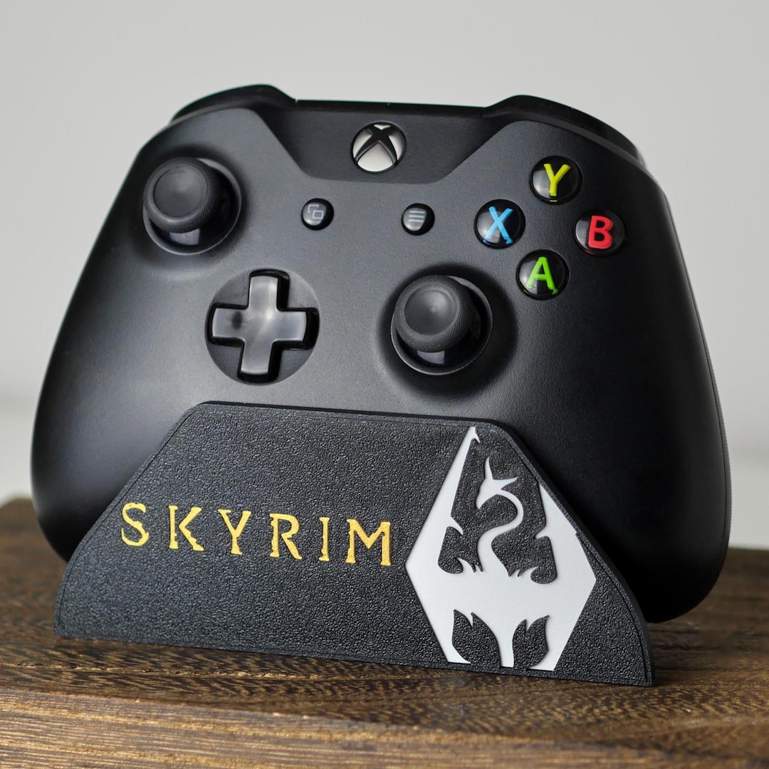 Skyrim Controller Mod Skyrim Xbox Controller Stand – Dragonborn Gaming Desk Holder – Skyrim ...