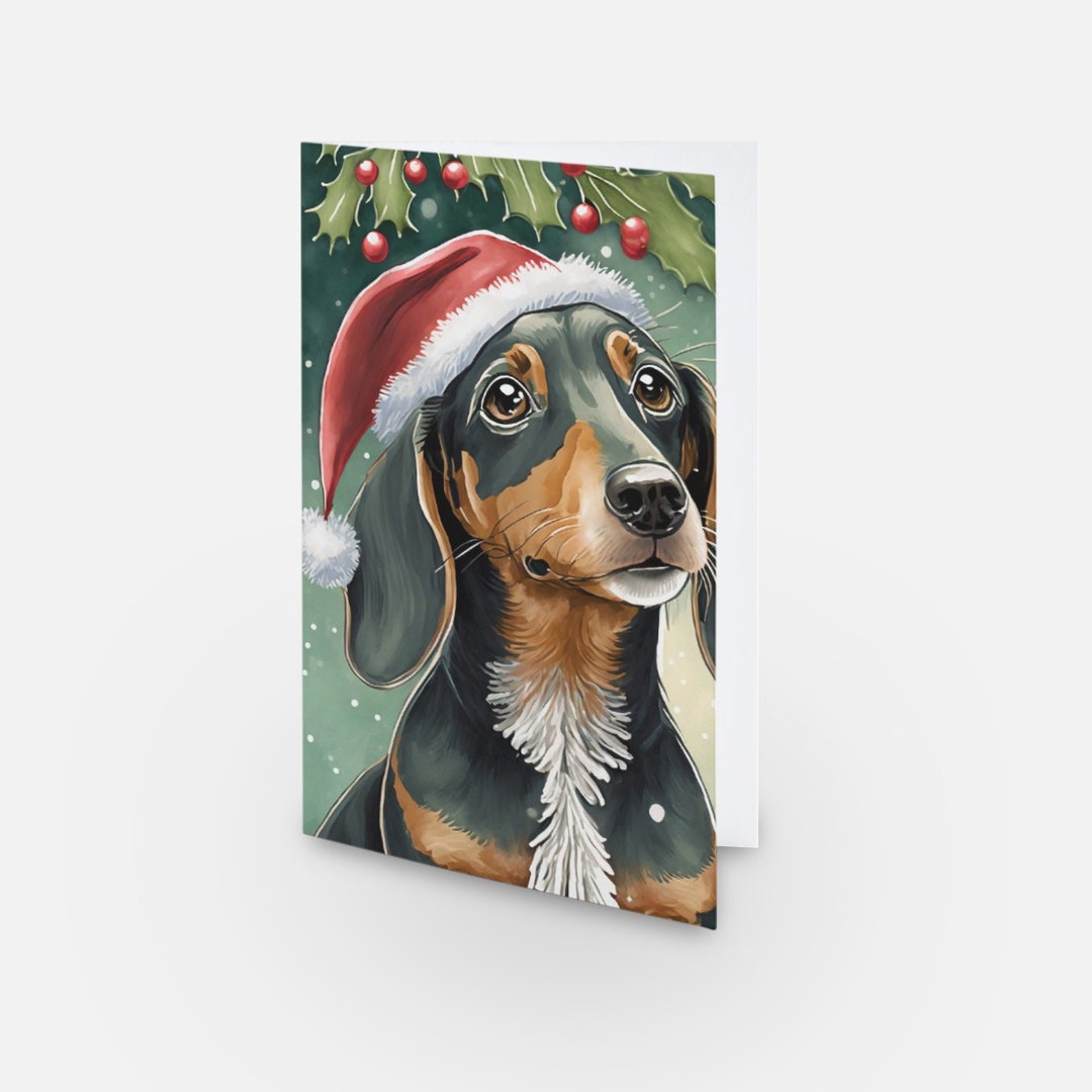 Dachshund Weiner Dog Christmas Card - Etsy