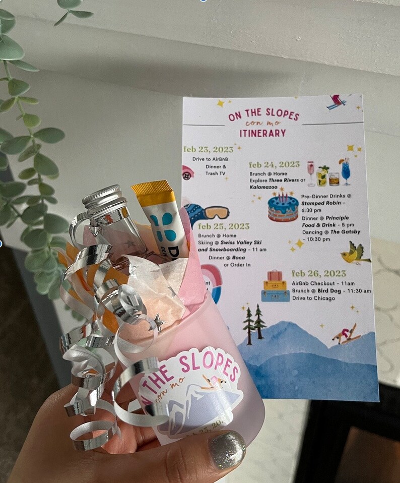Ski Trip Editable Itinerary Template Etsy
