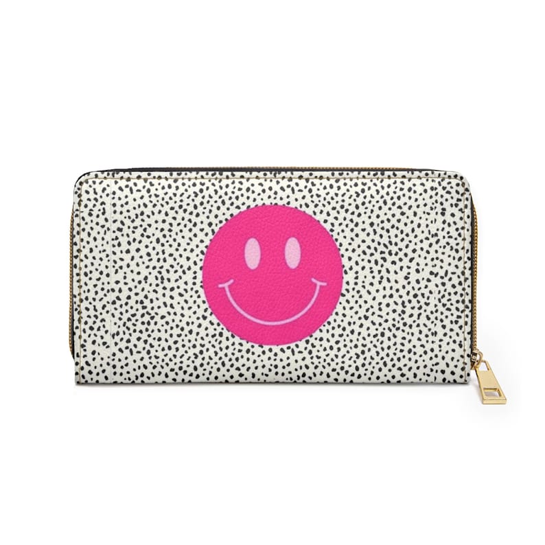 Smiley Face Zipper Wallet - Etsy
