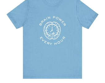 Brain Power Every Hour Unisex Tee, ICU Nurse Shirt, Neuro ICU T-Shirt, Stroke Awareness Top, Healthcare Gift