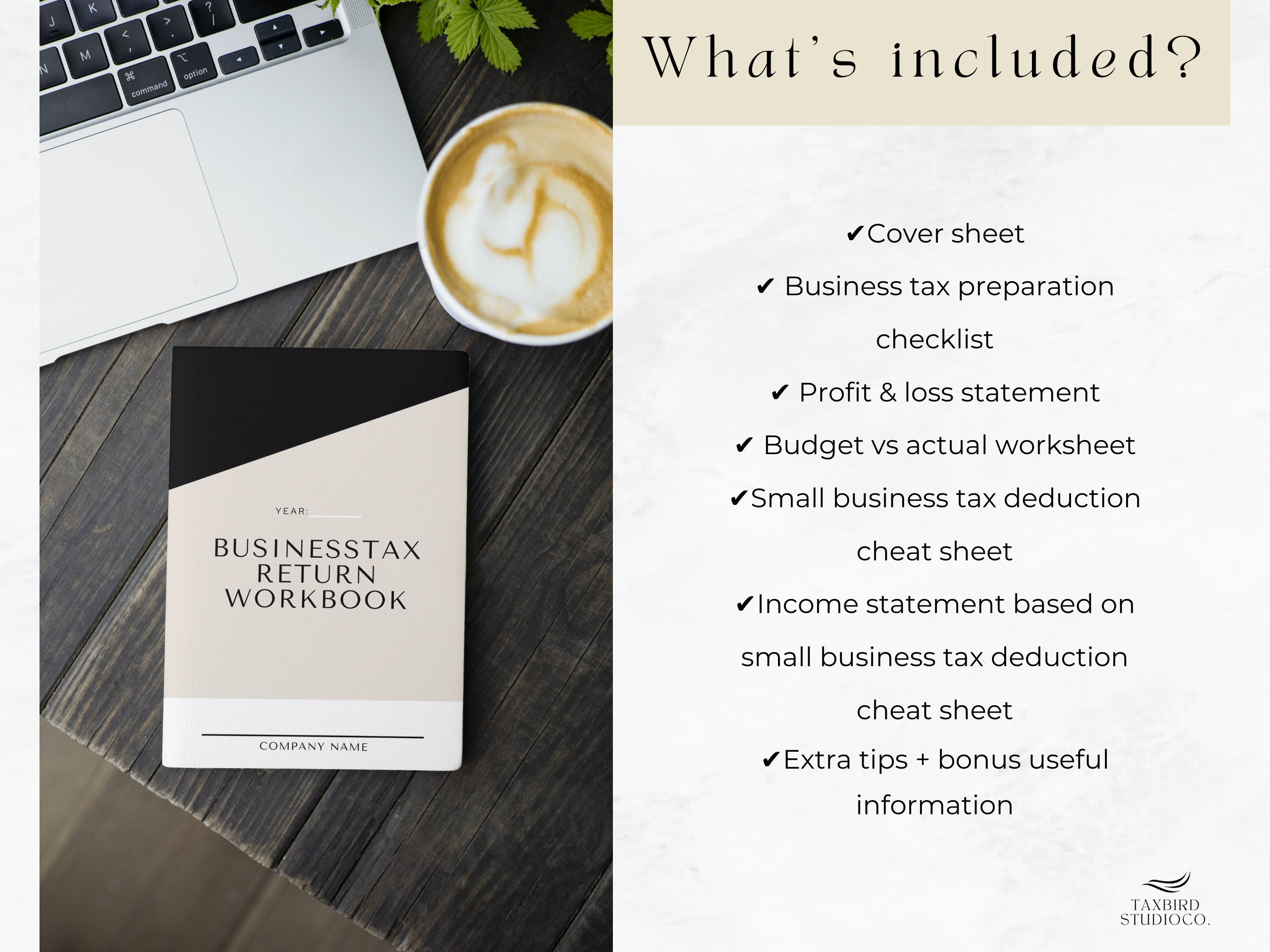 Small Business Tax Return Workbook With Tax Preparation - Etsy