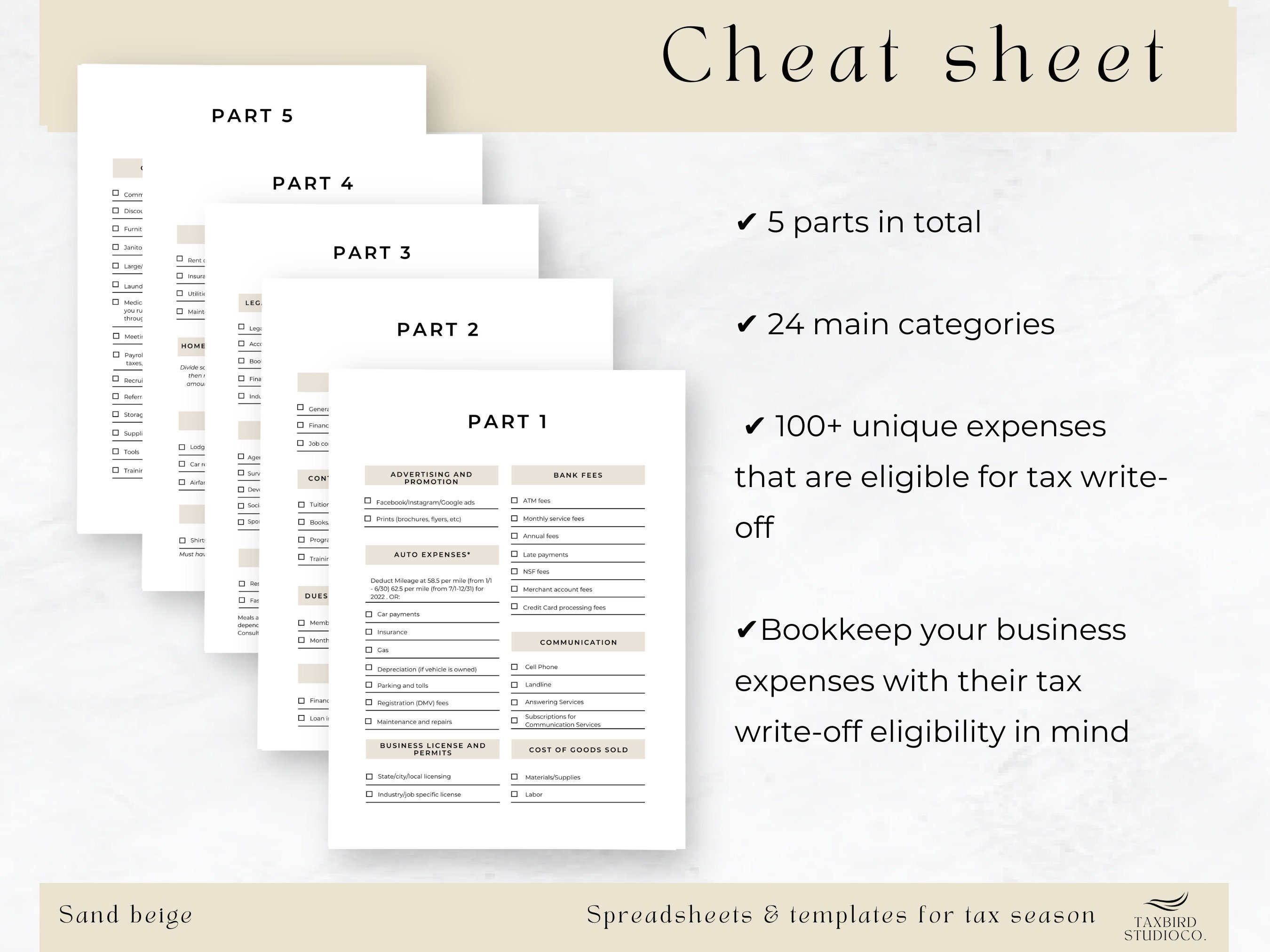 Small Business Tax Return Workbook With Tax Preparation - Etsy