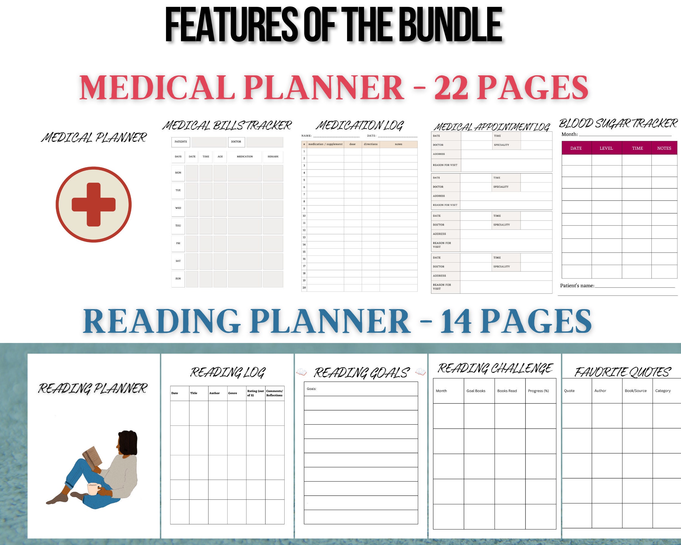 Printable Life Planner Life Planner Printable Life Organizer Bundle Productivity Planner Notion ...