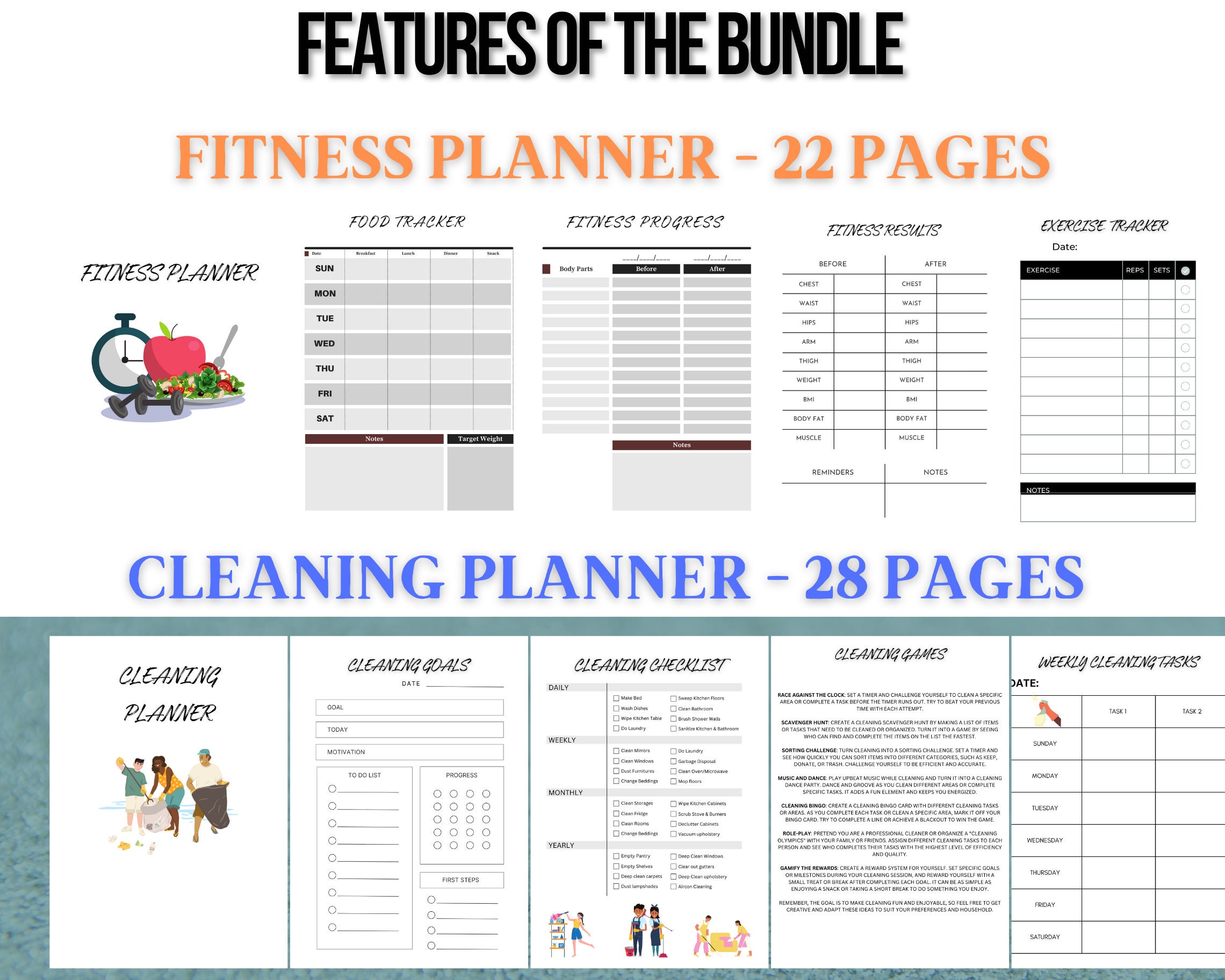 Printable Life Planner Life Planner Printable Life Organizer Bundle Productivity Planner Notion ...