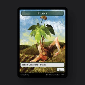 Paquete de fichas de plantas para Magic the Gathering MTG: paquete de 4 fichas de plantas 0/1
