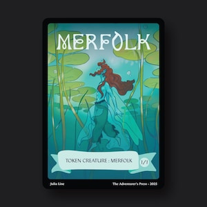 Merfolk Token Pack for Magic the Gathering MTG: 4 pack 1/1 MerfolkTokens