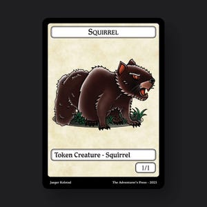 Squirrel Token Pack for Magic the Gathering MTG: 4 pack 1/1 Squirrel Tokens - JK