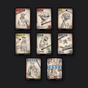 MTG Token Pack Verdächtige Figuren: Mensch, Kobold, Schleim, Thopter, Hinweis, Hund, Wichtel, Detektiv Token für MTG