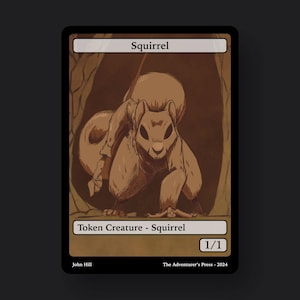 Squirrel Token Pack for Magic the Gathering MTG: 4 pack 1/1 Squirrel Tokens