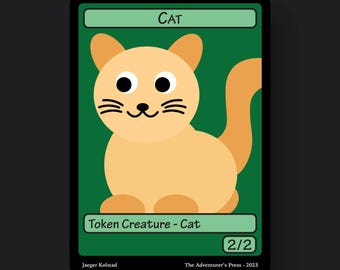 Katzen Token Paket für Magic the Gathering MTG: 4er Pack 2/2 Katzen Token