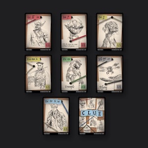 MTG Token Pack Suspicious Figures: Human, Goblin, Ooze, Thopter, Clue, Dog, Imp, Detective Tokens for MTG