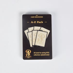 A-Z Pack Magic the Gathering Organizer Cards: 26 cards for organizing magic the gathering trading cards alphabetically