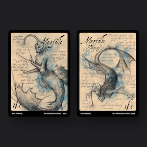 Pacote de fichas de tritão para Magic the Gathering MTG: pacote com 4 fichas de tritão 1/1, fichas de tritão 1/1 à prova de magia