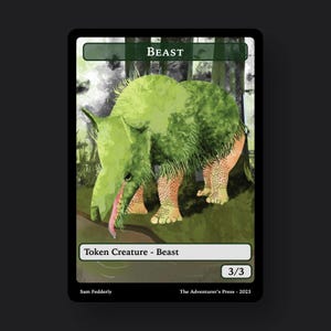 Paquete de fichas de bestia para Magic the Gathering MTG: paquete de 4 fichas de bestia 3/3