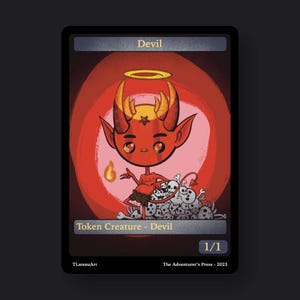 Paquete de fichas de diablo para Magic the Gathering MTG: paquete de 4 fichas de diablo 1/1