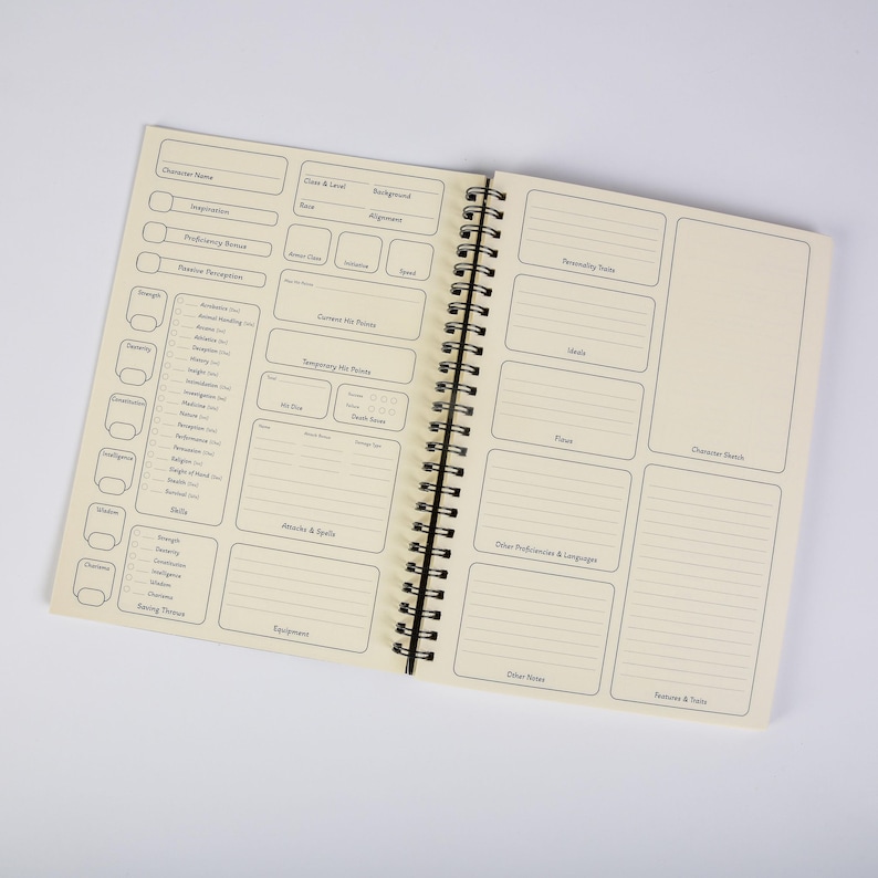 D&D Campaign Journal Character Sheet
