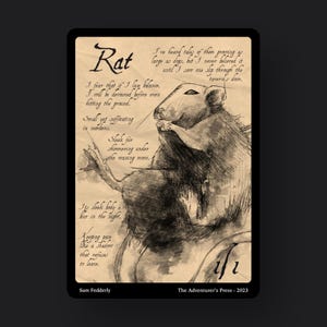 Rat Token Pack for Magic the Gathering MTG: 4 pack 1/1 Rat Tokens