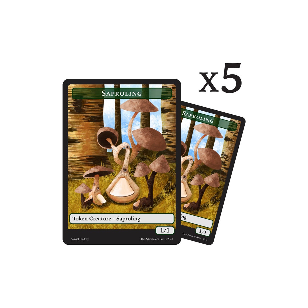 Saproling Token for Magic MTG Double Sided 5 Pack Tokens for - Etsy