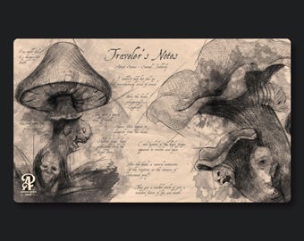 Fungus TCG Playmat, 14"x24" - Desk pad Gaming mat for Magic The Gathering