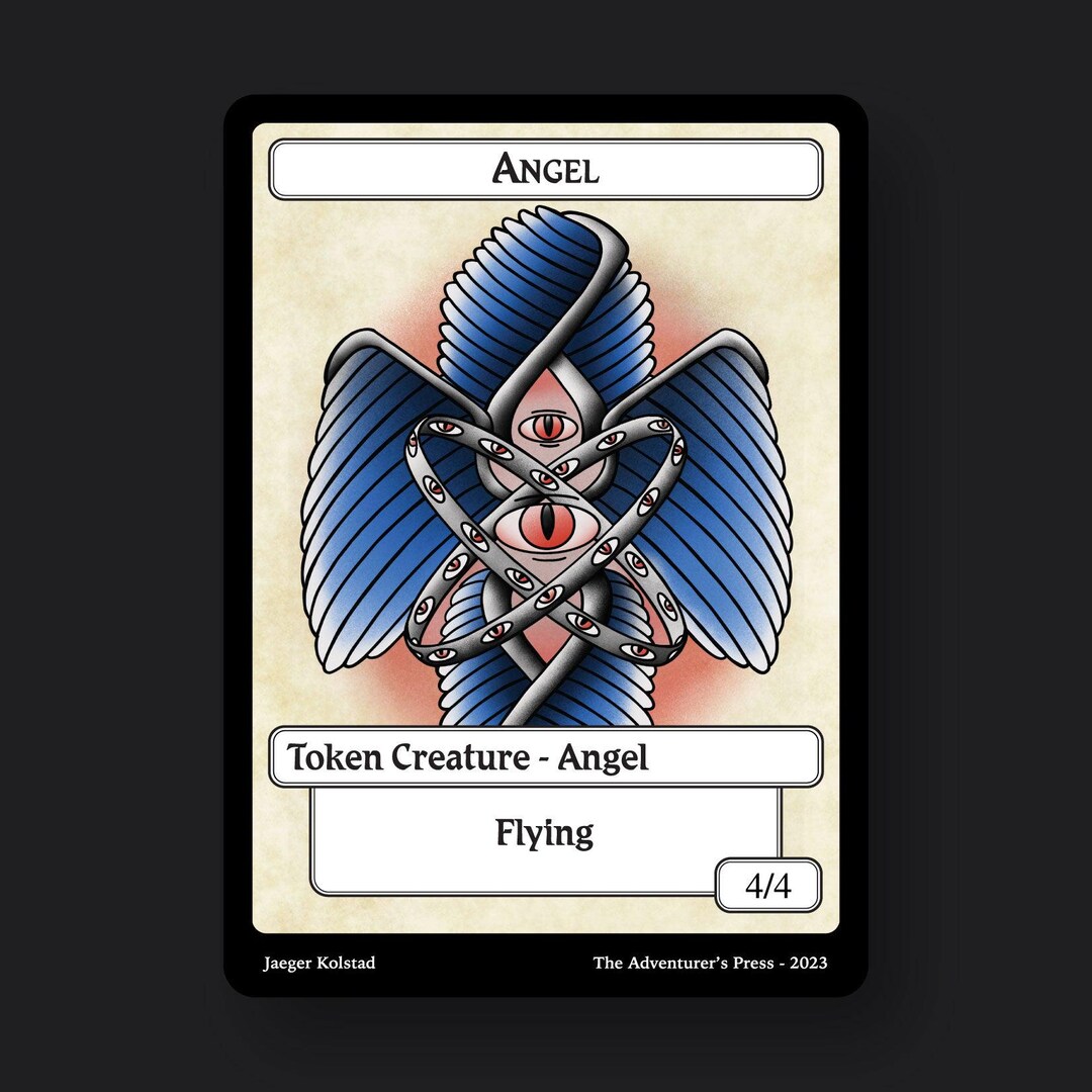 Angel Token Pack for Magic the Gathering MTG: 4 Pack 4/4 Angel Tokens ...
