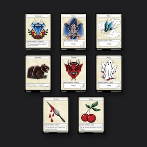 MTG-tokenpakket: schat, engel, vogel, eekhoorn, demon, geest, bloed, eten